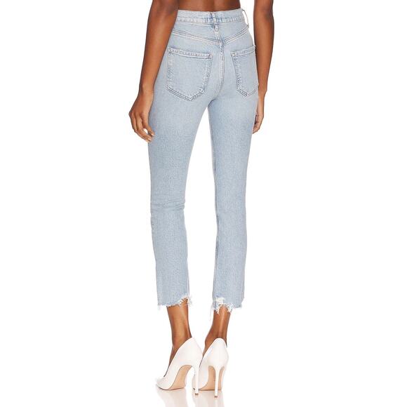 AGOLDE NEW Riley Cropped High Rise Straight Jean Bitter Light Washed Women's 28 - Picture 9 of 12